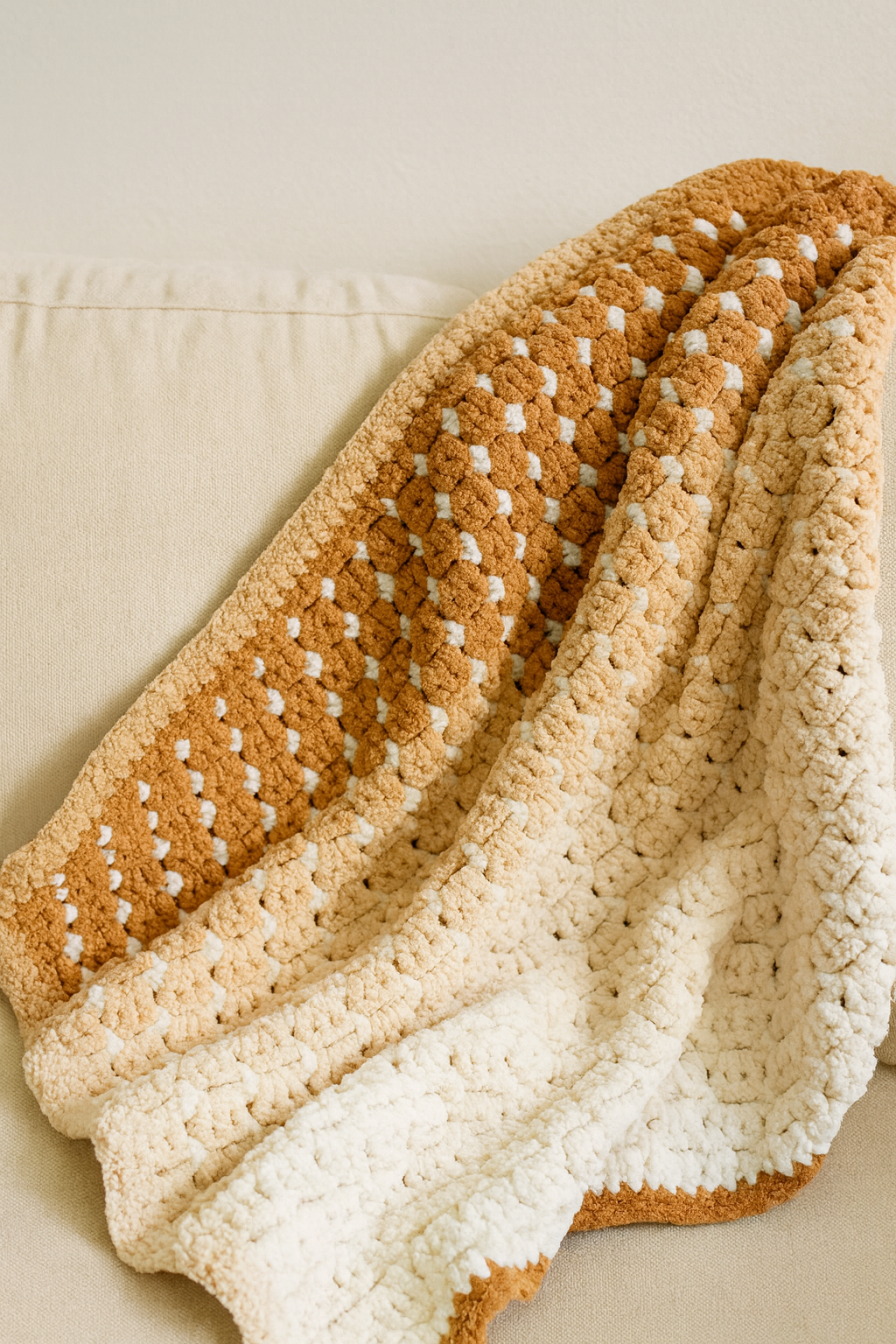 Toasted Marshmallow Throw Blanket Crocher Pattern