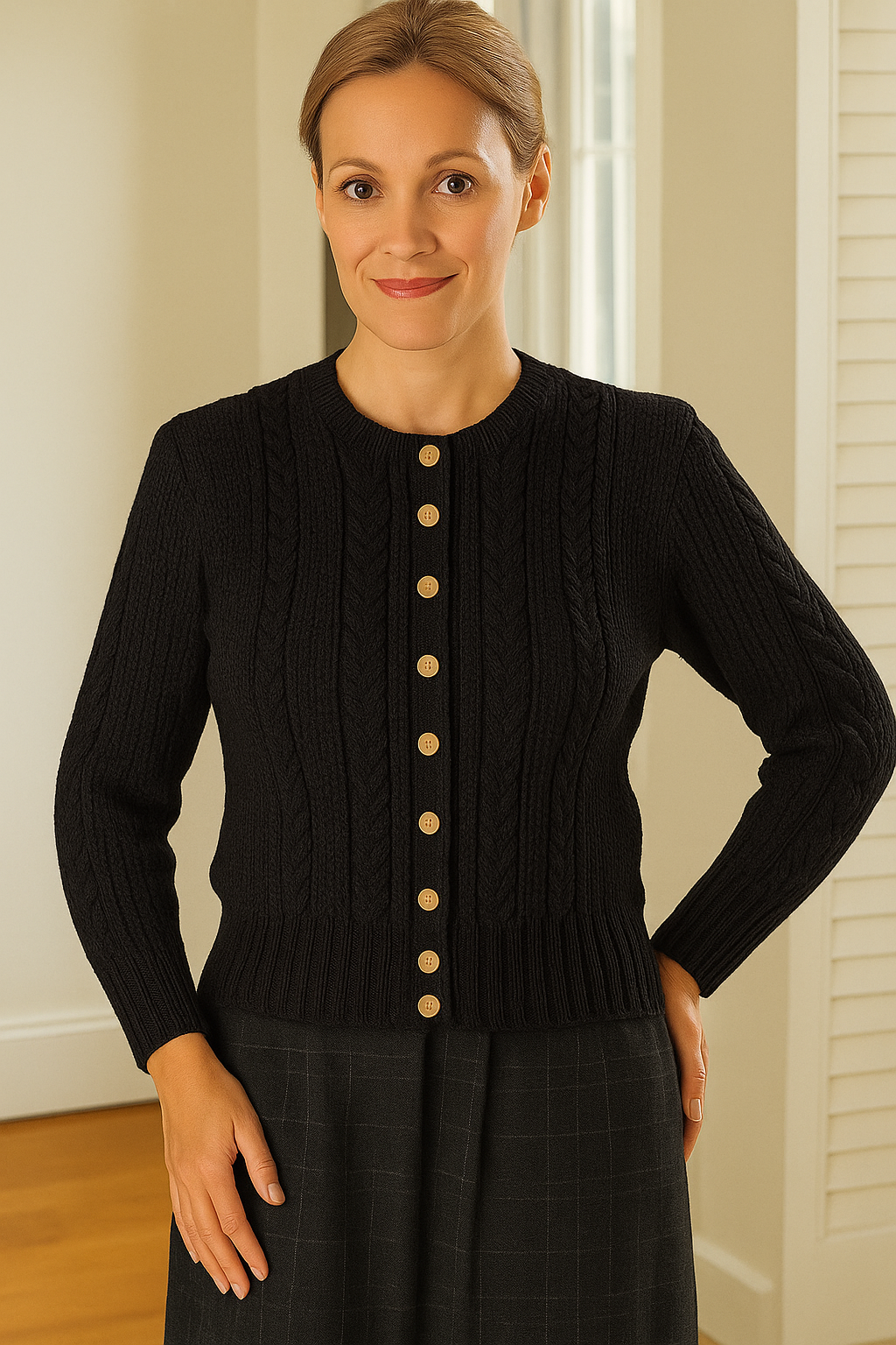 Vintage Women’s Cable Cardigan Knitting Pattern