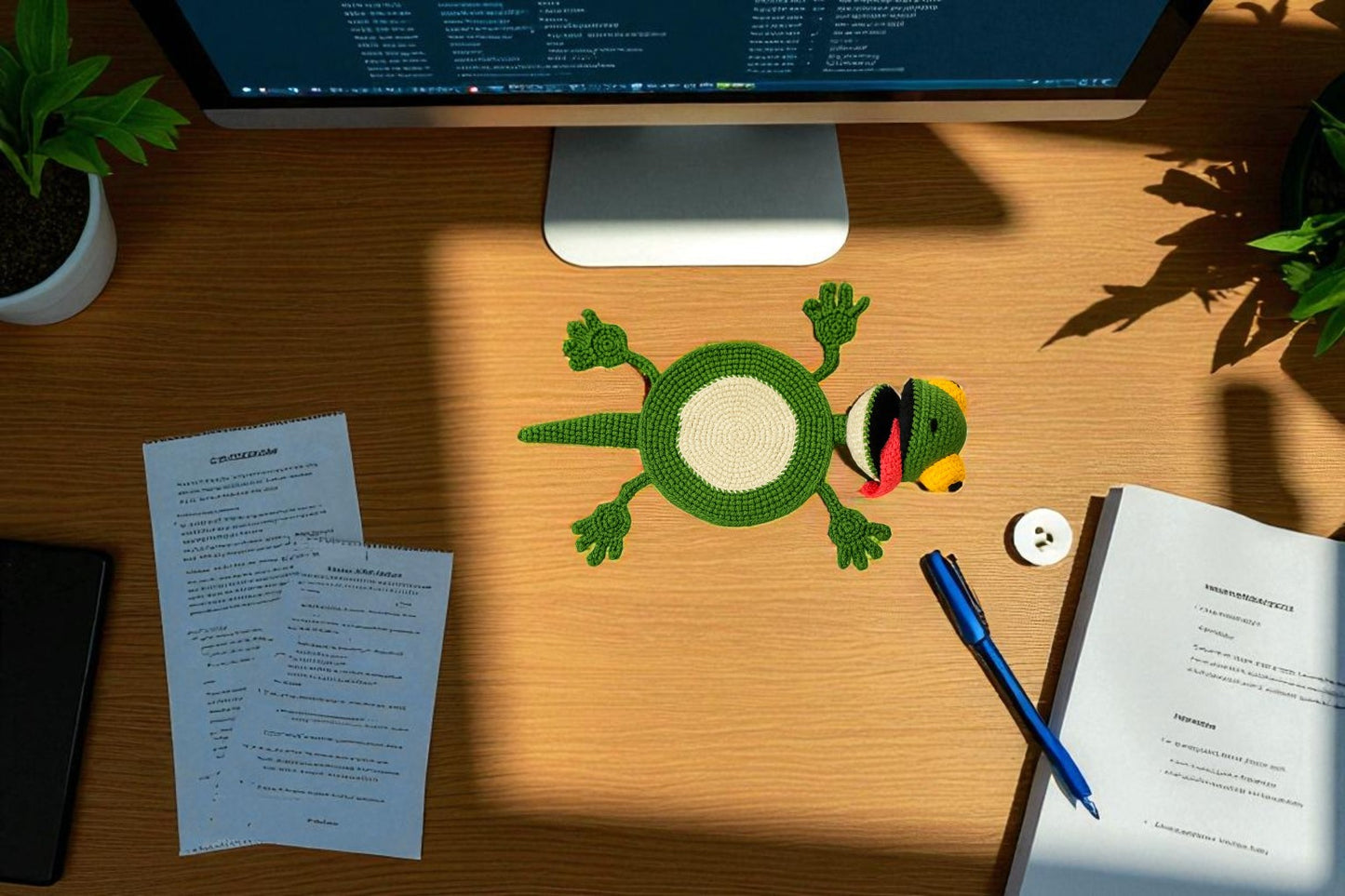 π¦ Funny Splat Lizard Coaster β Crochet Pattern