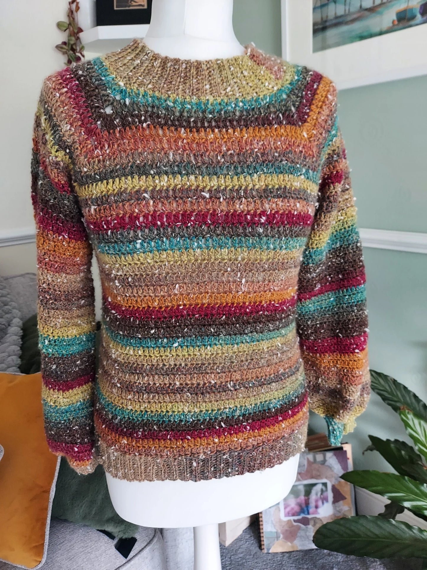Top-Down No-Sew Crochet Jumper – Crew Neck Crochet pattern