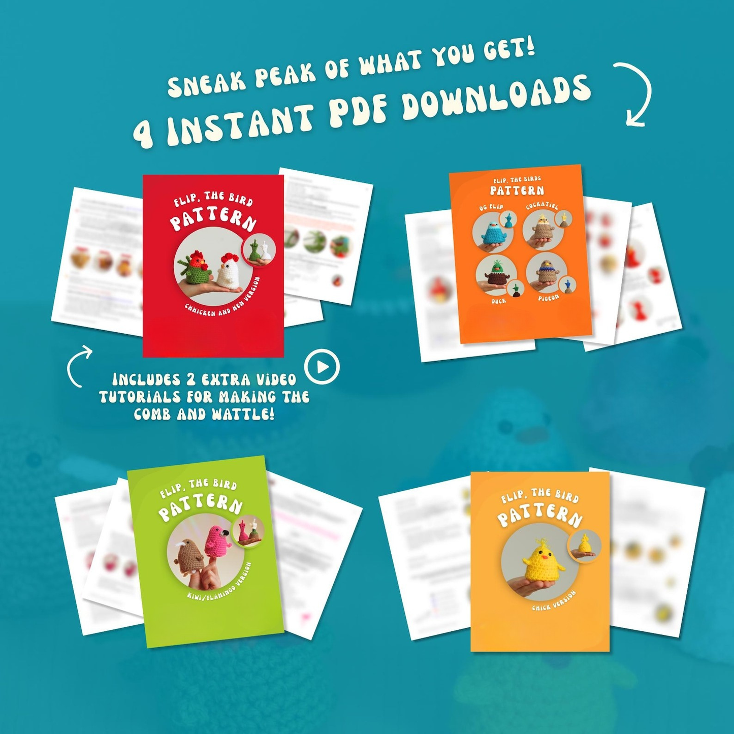 🐦 PATTERN BUNDLE 9 Flip – The Birds (PDF)