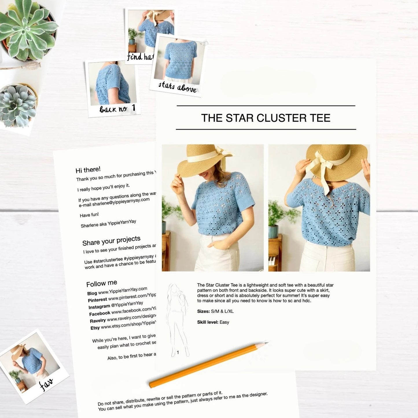 Star Cluster Tee – Lightweight Summer Top Crochet Pattern