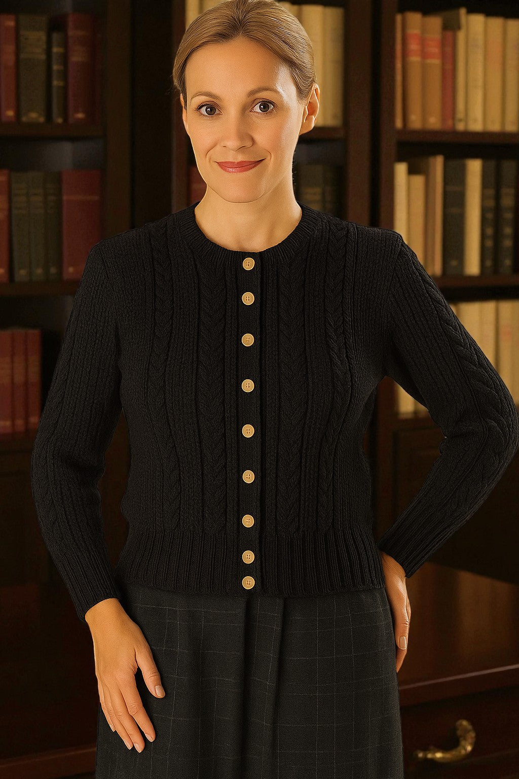 Vintage Women’s Cable Cardigan Knitting Pattern