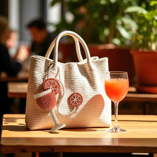 Aperol Spritz Bag Charm – Touch of Summer Wherever You Go Crochet Pattern