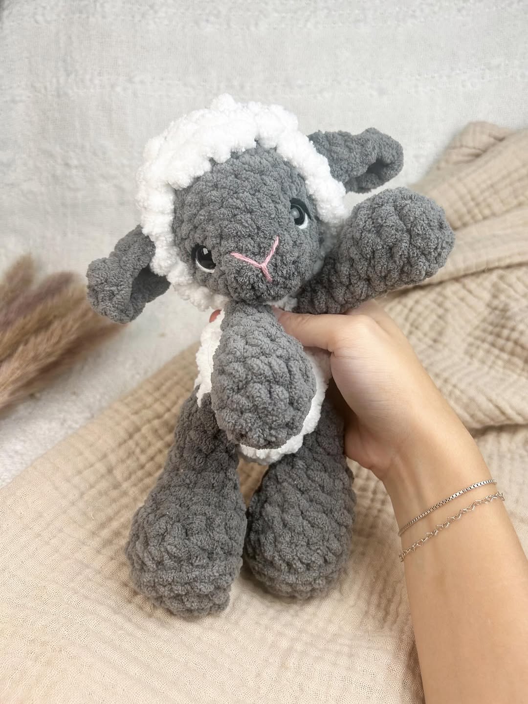 Luna the Lamb – No-Sew Lovey Crochet Pattern