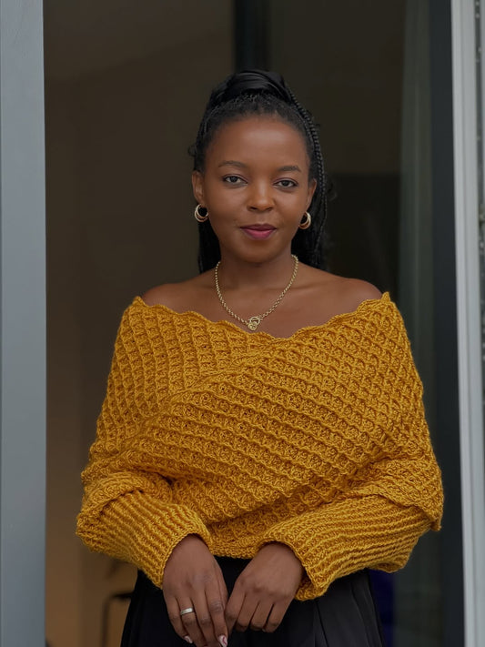 🌟 Elegant Wrap Sweater With Sleeves – Size-Inclusive XS–5X Crochet Pattern