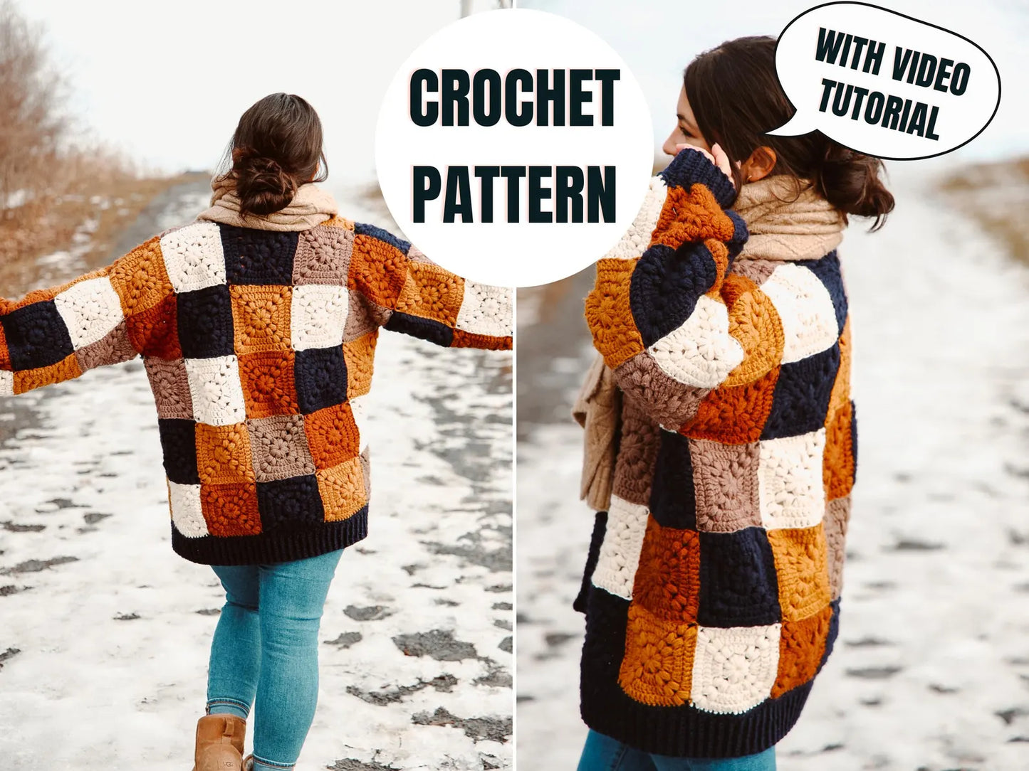 Cozy Granny Square Cardigan — Crochet Pattern