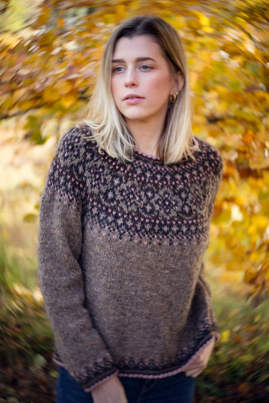 Black Rose Norwegian Sweater – Knitting Pattern (PDF)