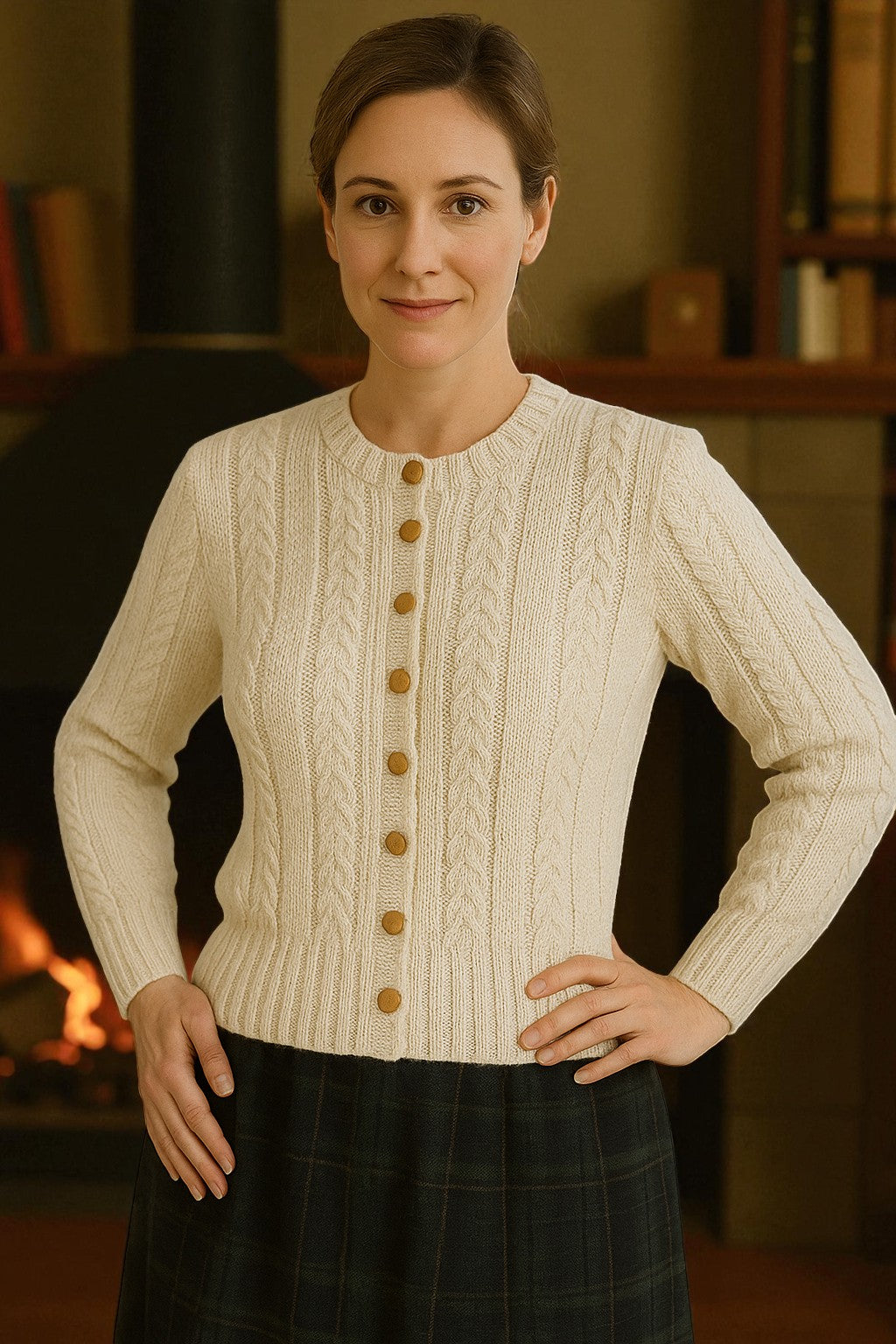 Vintage Women’s Cable Cardigan Knitting Pattern