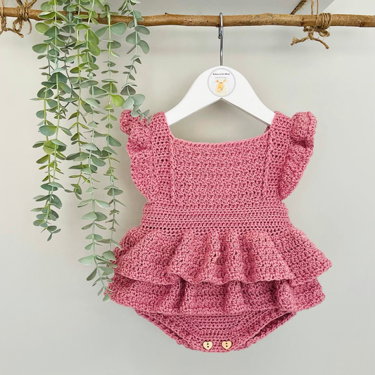 Baby Romper - Newborn to 36 months Crochet Pattern