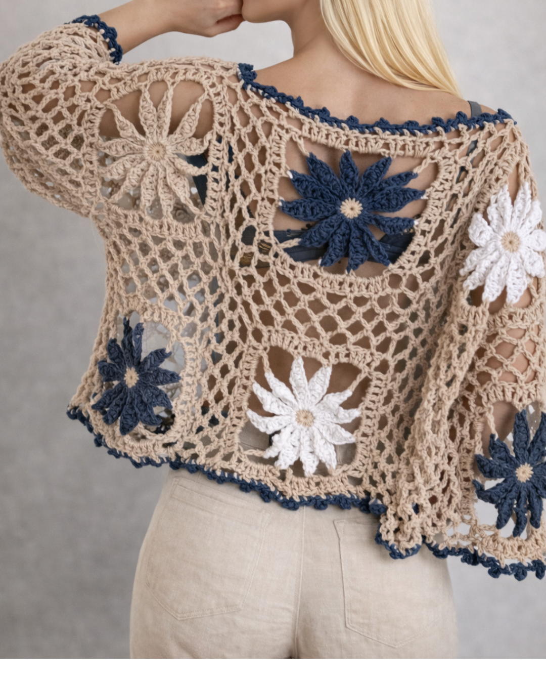 Flowers Top –Crochet Pattern with Video Tutorials
