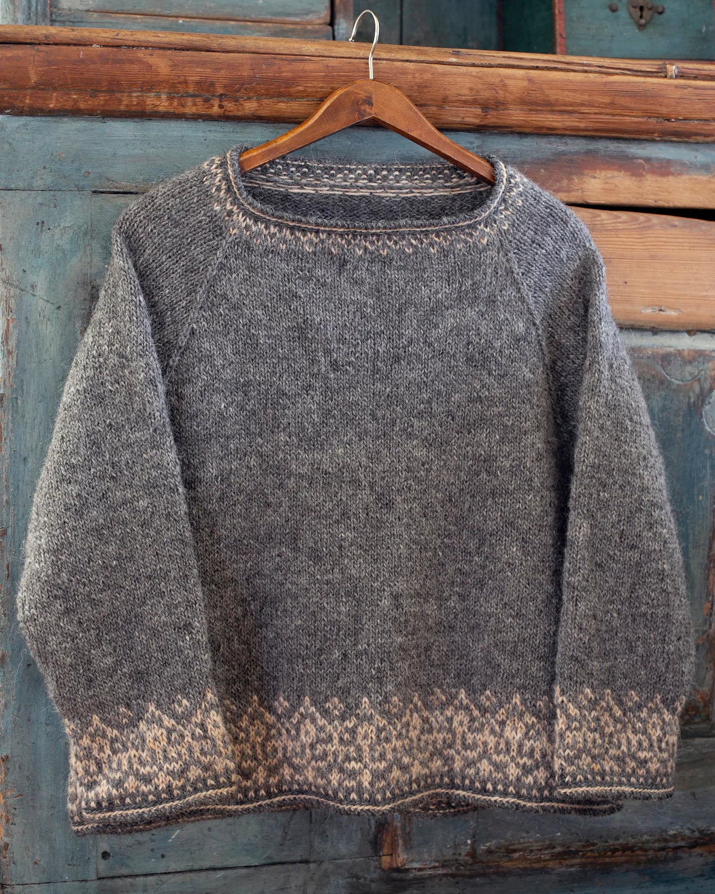 Huldra Norwegian Nordic Wool Sweater – Top Down Raglan Knitting Pattern