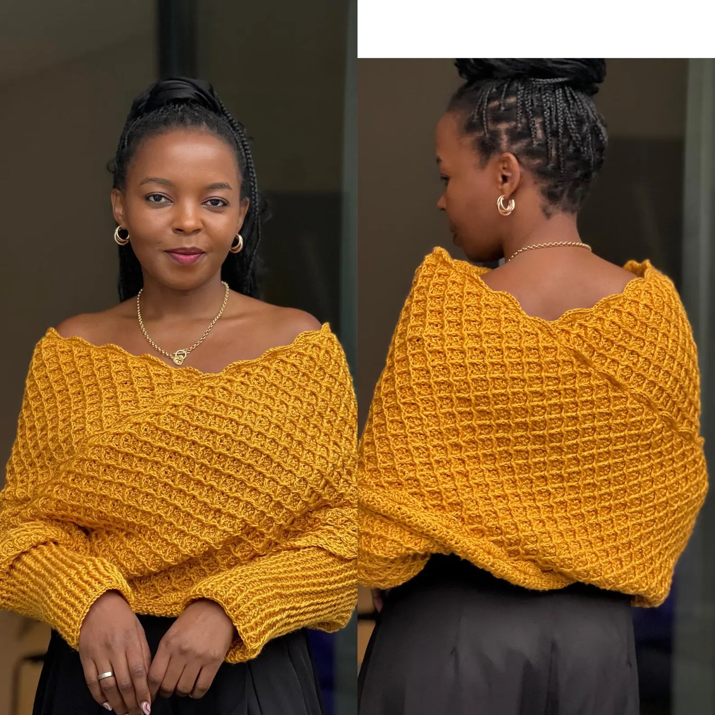 🌟 Elegant Wrap Sweater With Sleeves – Size-Inclusive XS–5X Crochet Pattern