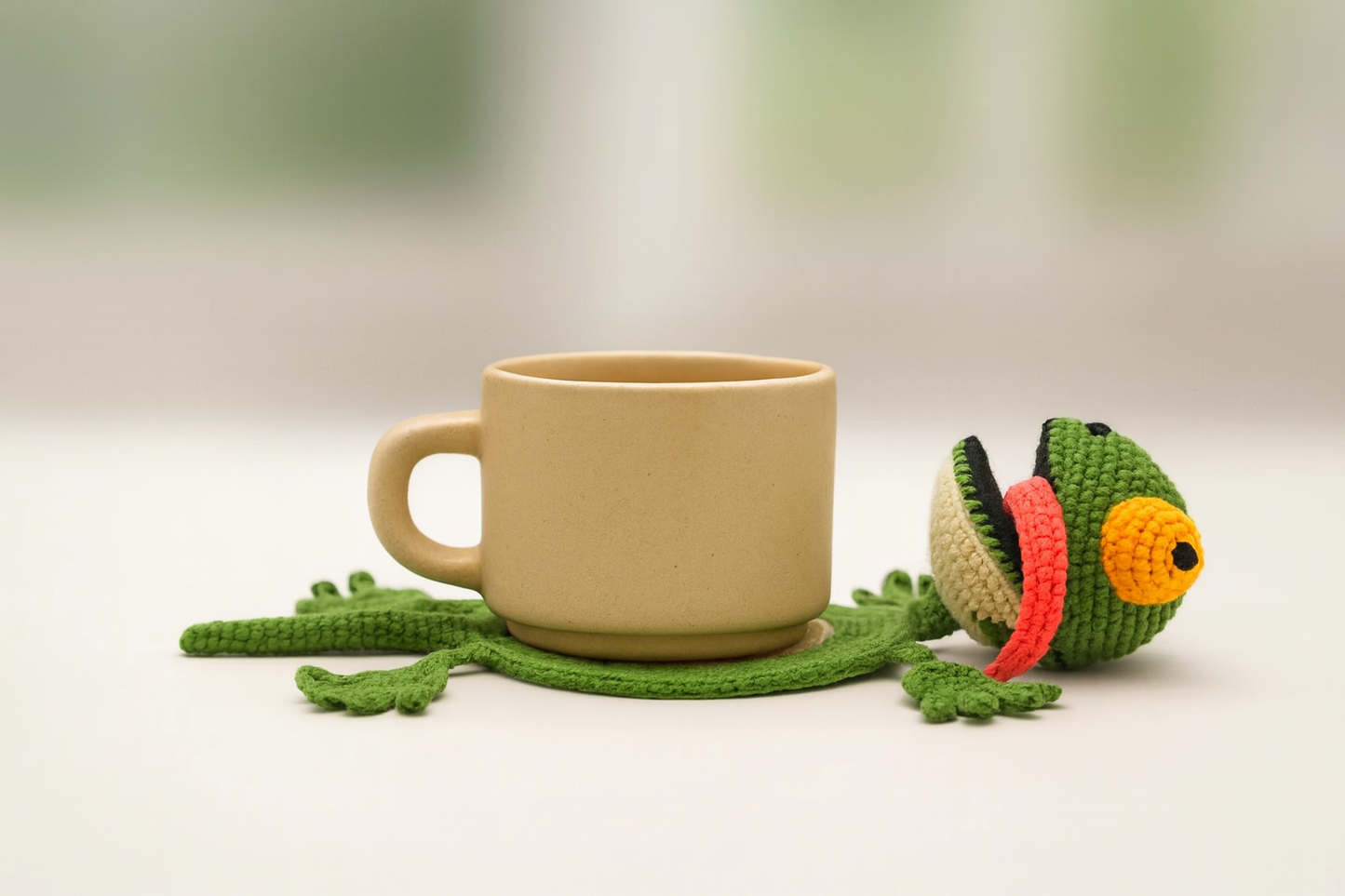 🦎 Funny Splat Lizard Coaster – Crochet Pattern