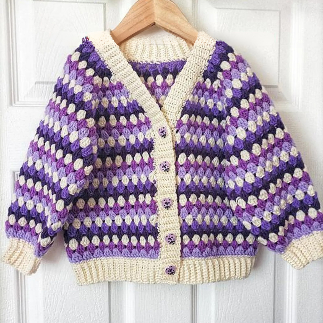 Love my Granny Cardigan Crochet Pattern Sizes 0-3 months to 10 years