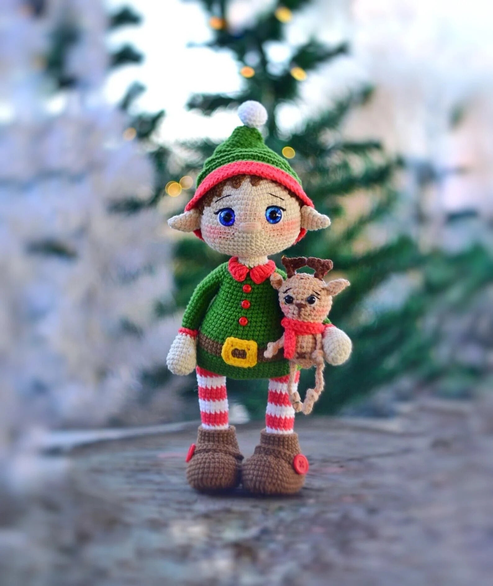 Little Santa's Helper: Adorable Christmas Elf and Reindeer Crochet Pattern