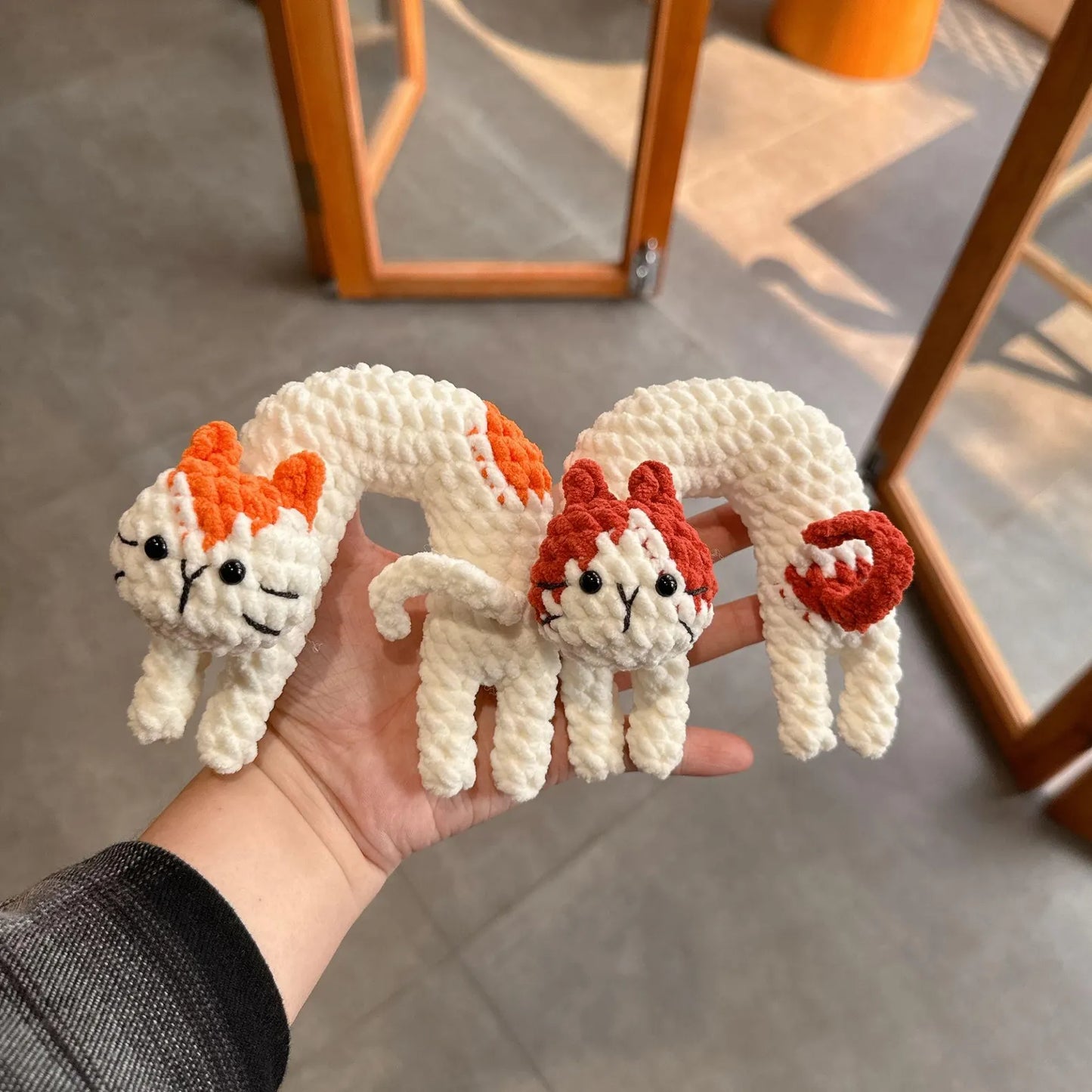 ✨ Noodle Cat – Cuddly No-Sew Doll PDF (5 Languages) Crochet Pattern