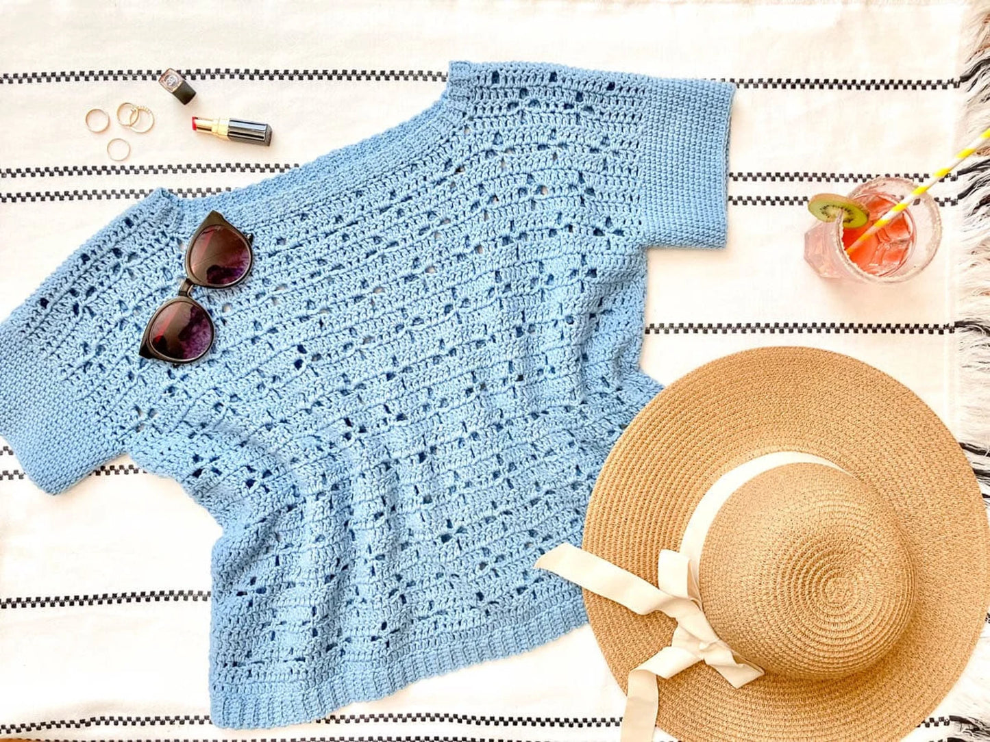 Star Cluster Tee – Lightweight Summer Top Crochet Pattern