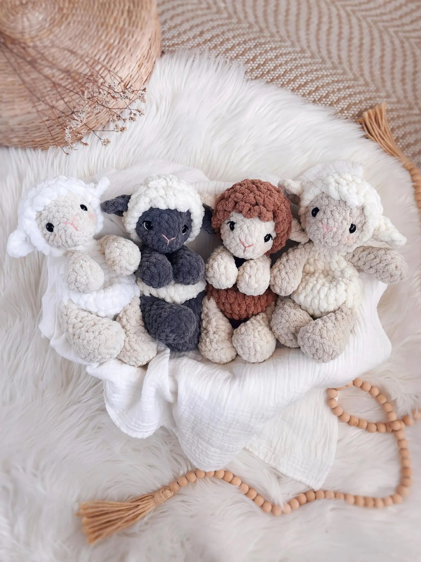 Luna the Lamb – No-Sew Lovey Crochet Pattern