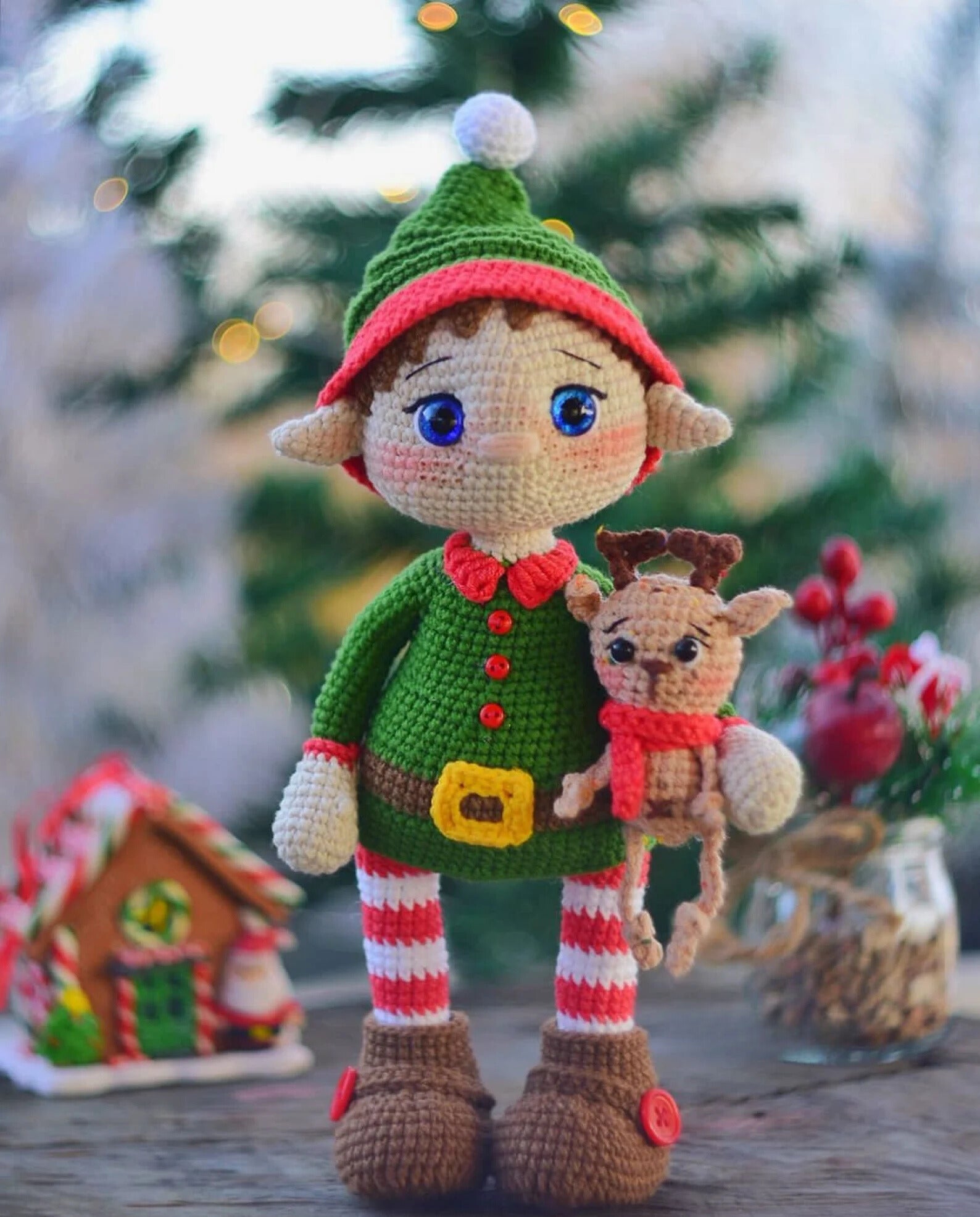 Little Santa's Helper: Adorable Christmas Elf and Reindeer Crochet Pattern