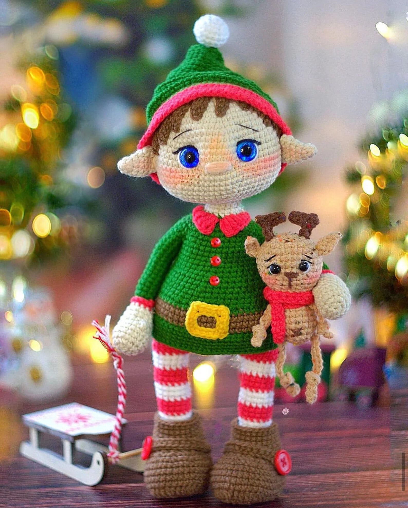 Little Santa's Helper: Adorable Christmas Elf and Reindeer Crochet Pattern