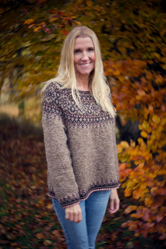 Black Rose Norwegian Sweater – Knitting Pattern (PDF)