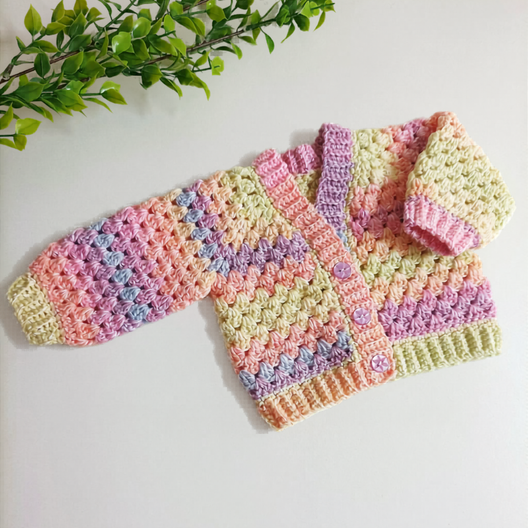 Love my Granny Cardigan Crochet Pattern Sizes 0-3 months to 10 years