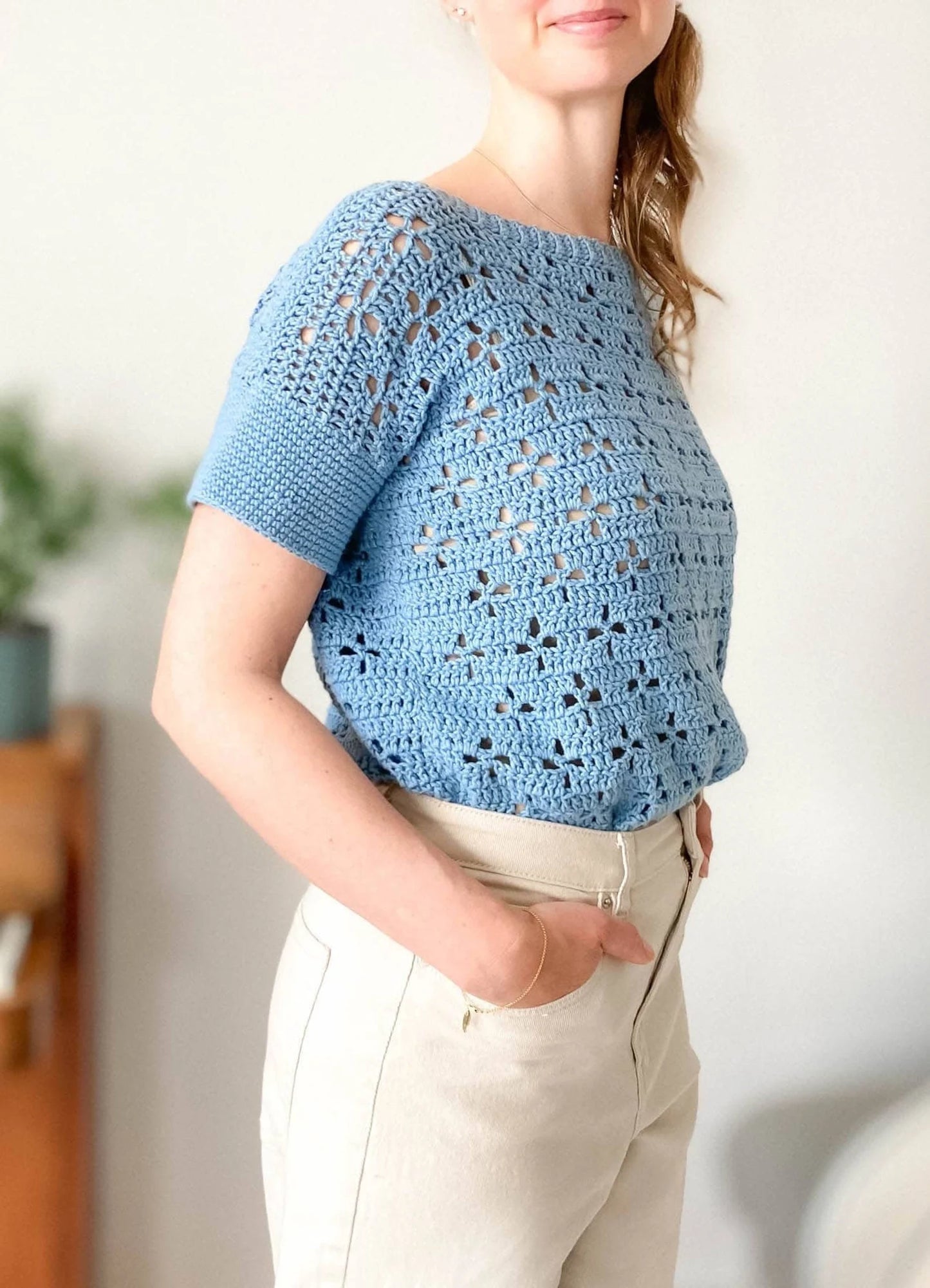 Star Cluster Tee – Lightweight Summer Top Crochet Pattern