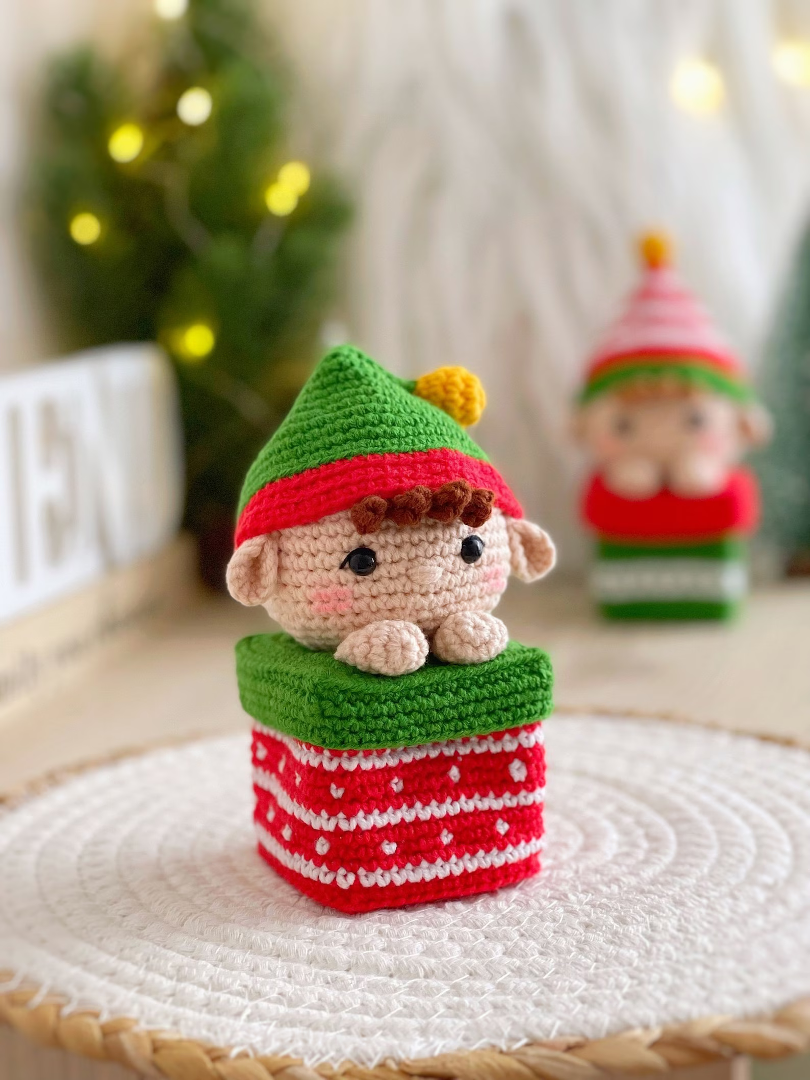 Christmas Ornaments Gift Boxes Crochet  Pattern