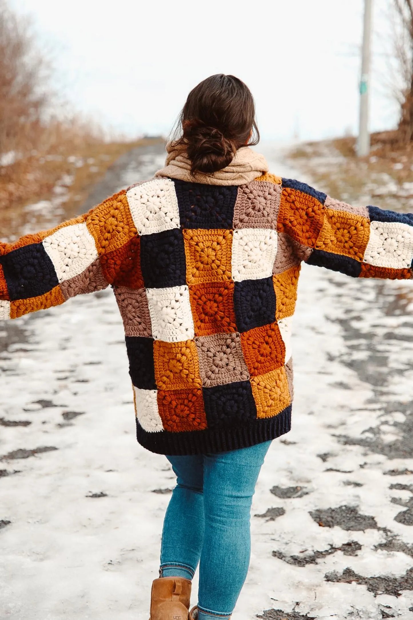 Cozy Granny Square Cardigan — Crochet Pattern