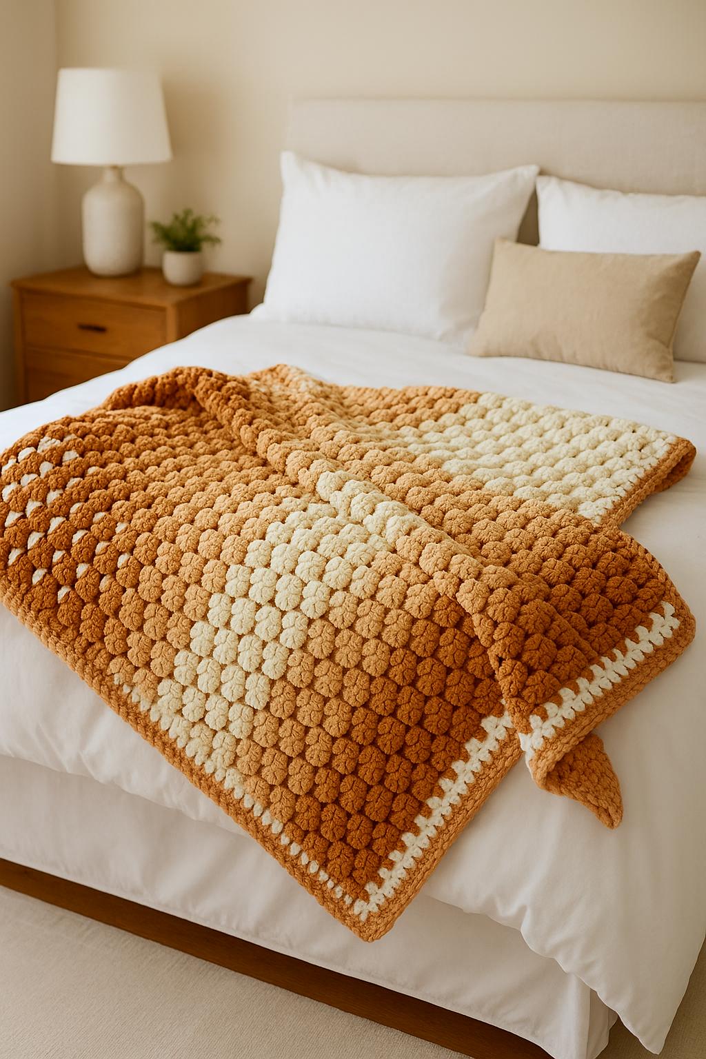 Toasted Marshmallow Throw Blanket Crocher Pattern