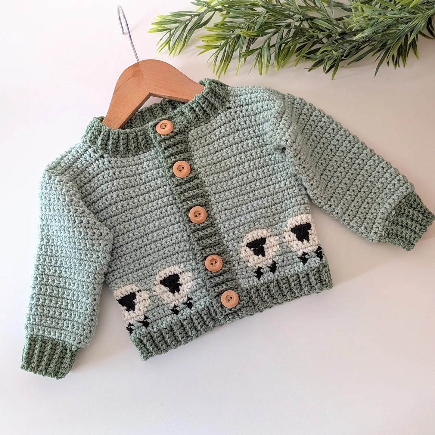 Counting Sheep Jacket Crochet Pattern sizes 0-3 months to 10 Years