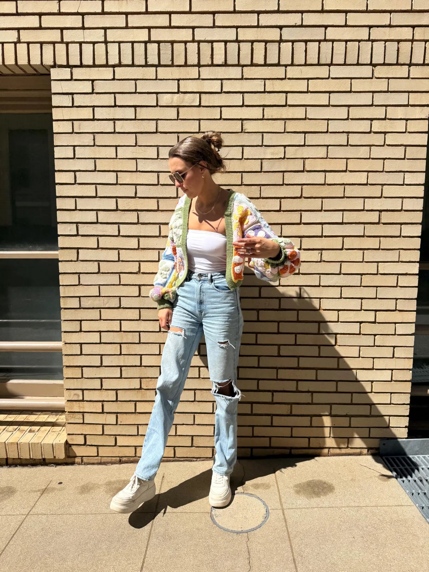 Mystery Retro Daisy Granny Square Cardigan Crochet Pattern