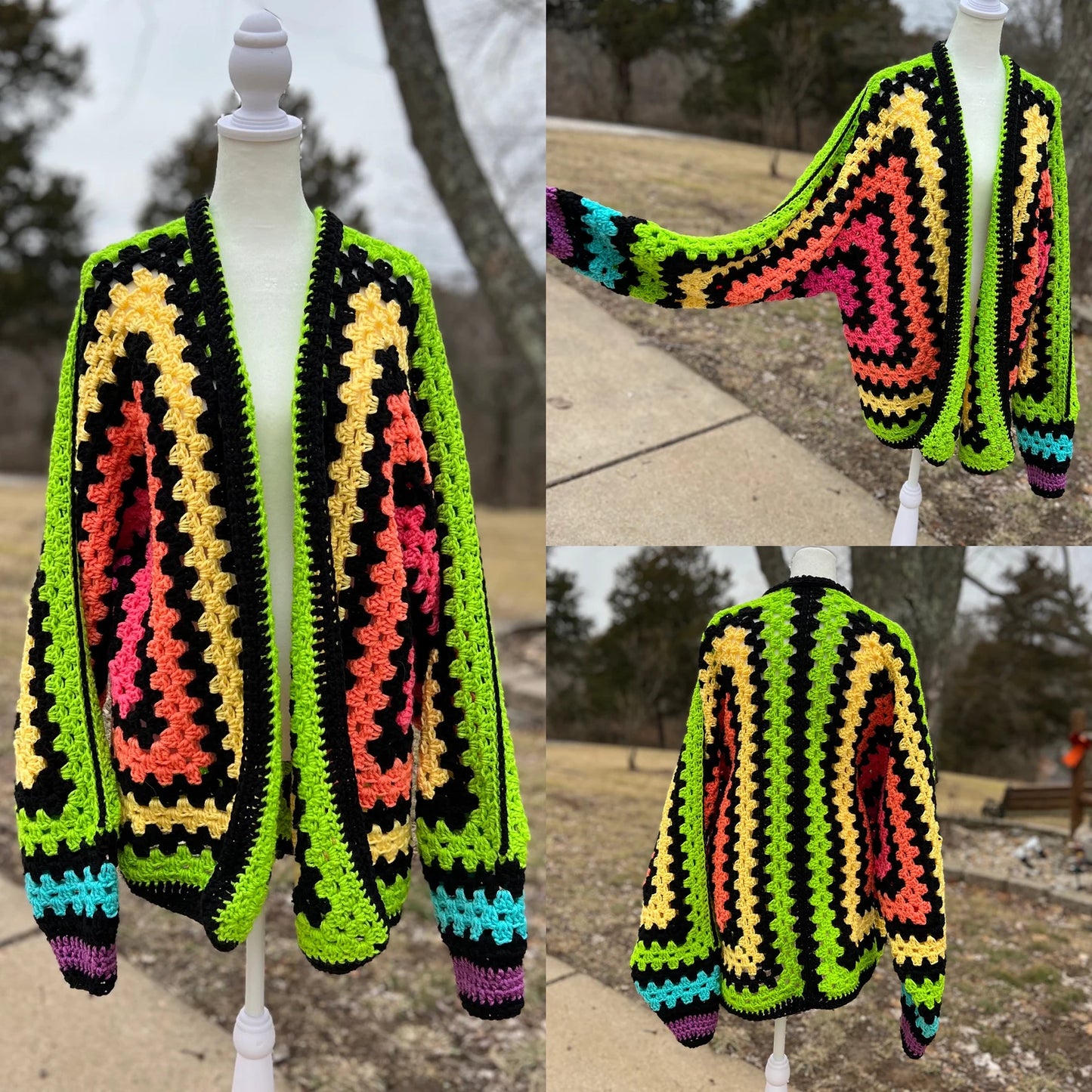 HexaHug Cardigan Crochet Pattern