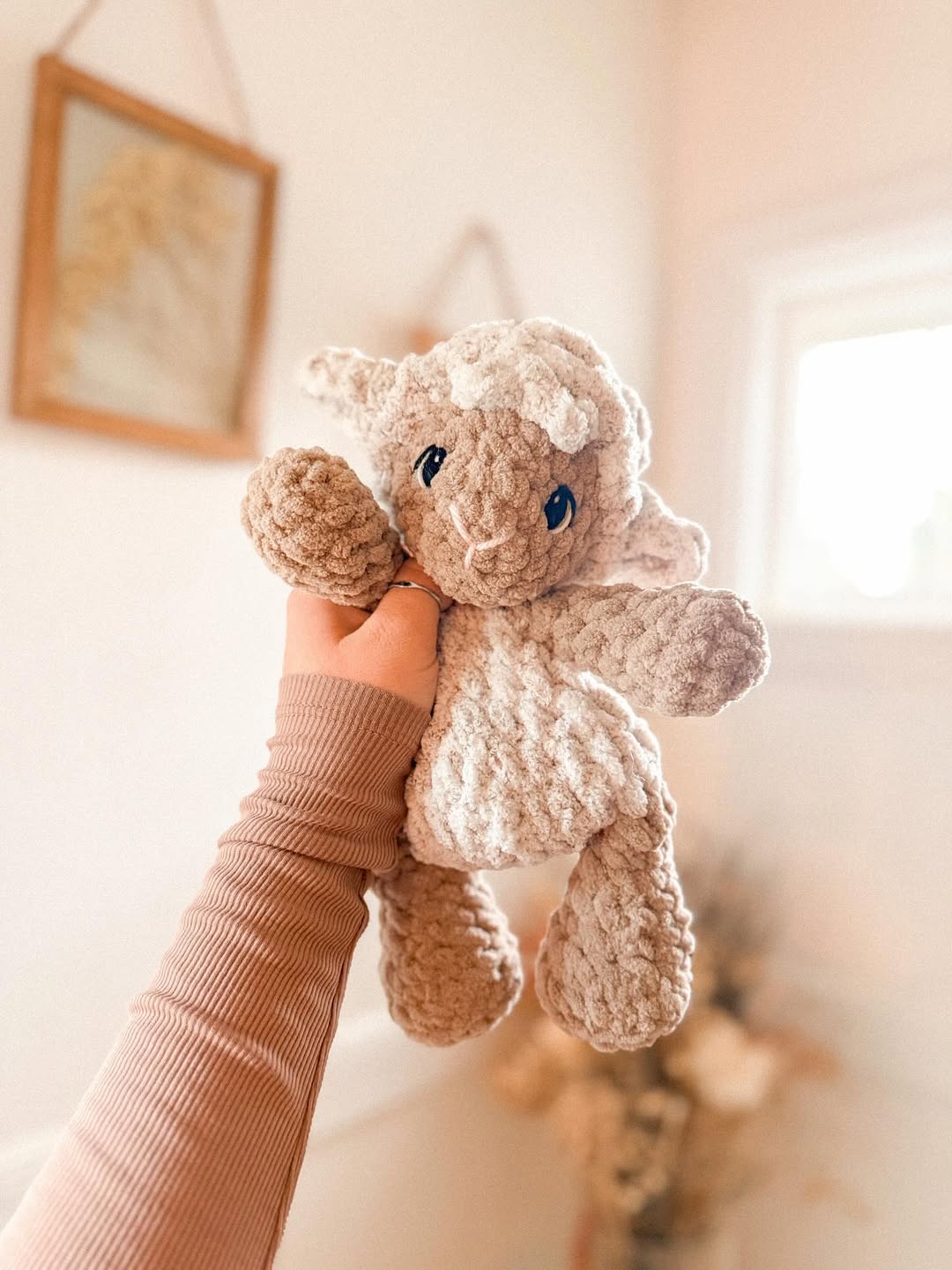 Luna the Lamb – No-Sew Lovey Crochet Pattern