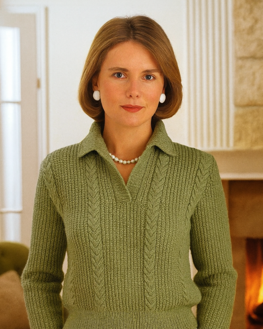 vintage ladies sweater design knitting pattern