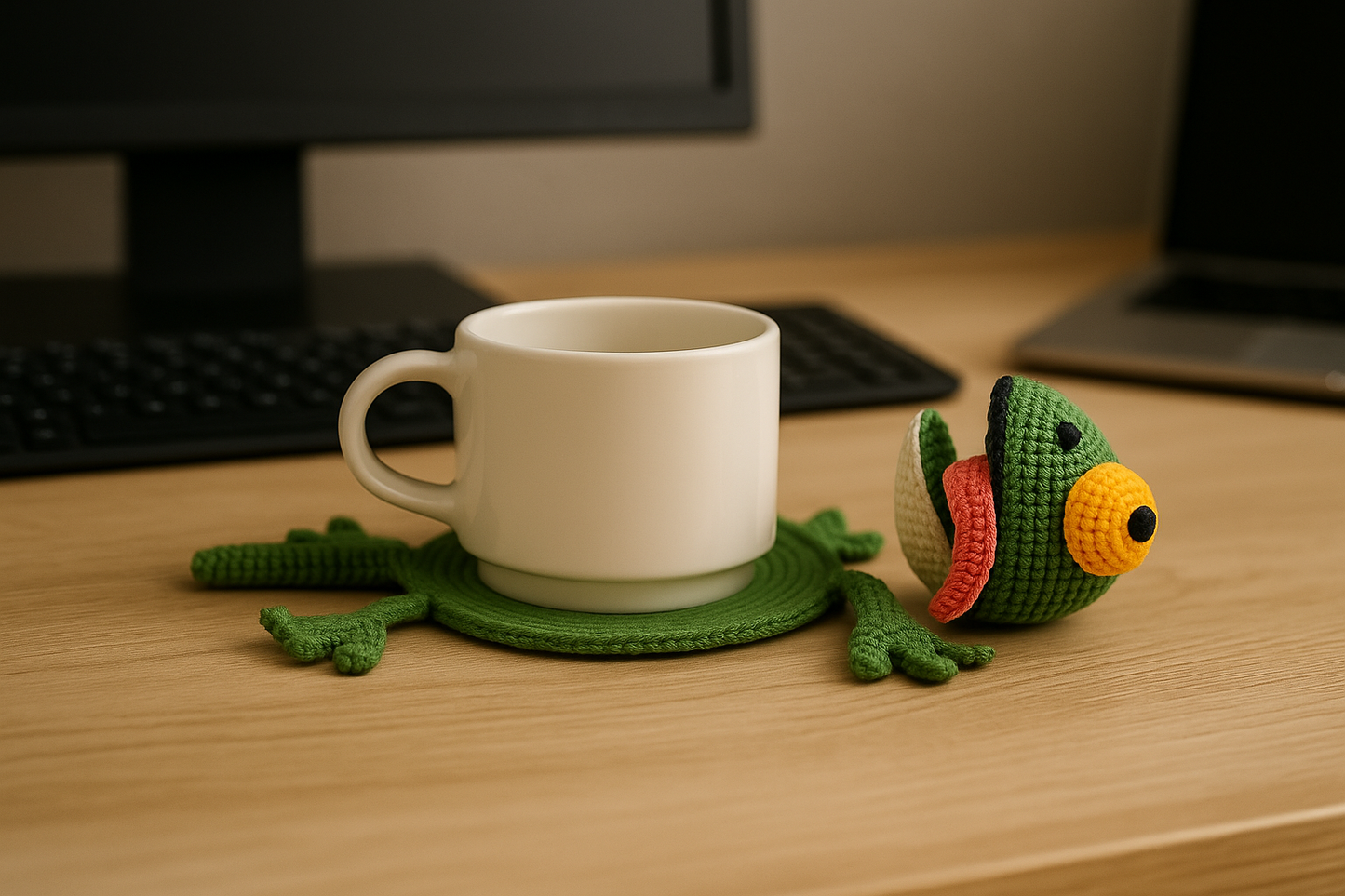 🦎 Funny Splat Lizard Coaster – Crochet Pattern