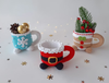 Crochet Christmas Mugs Set – Set of 6 Patterns