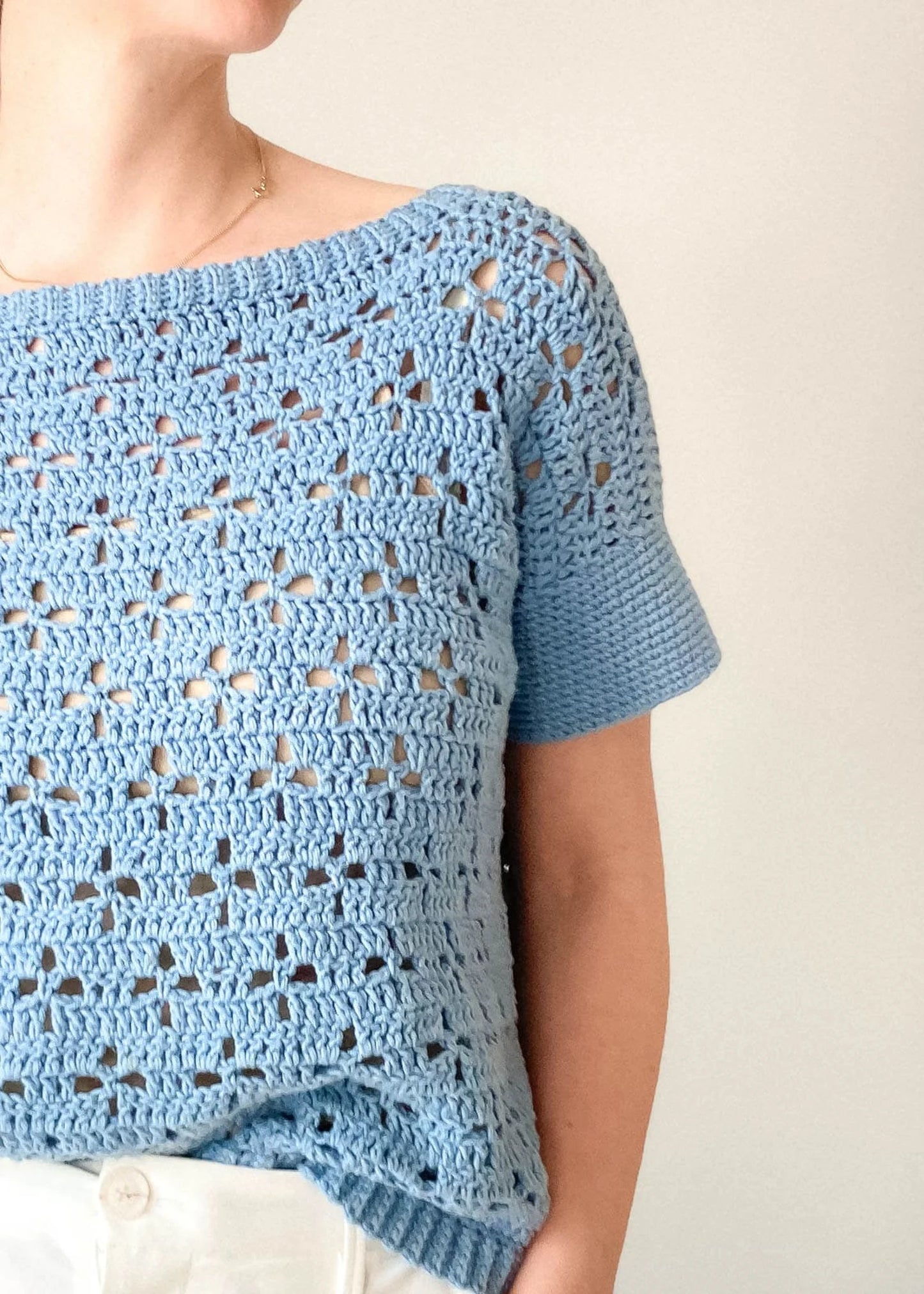 Star Cluster Tee – Lightweight Summer Top Crochet Pattern