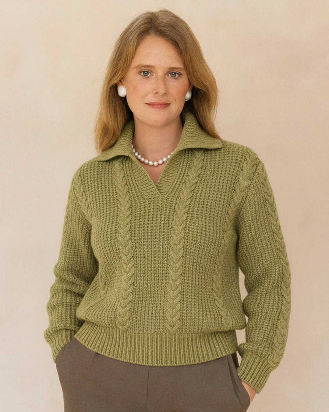 vintage ladies sweater design knitting pattern