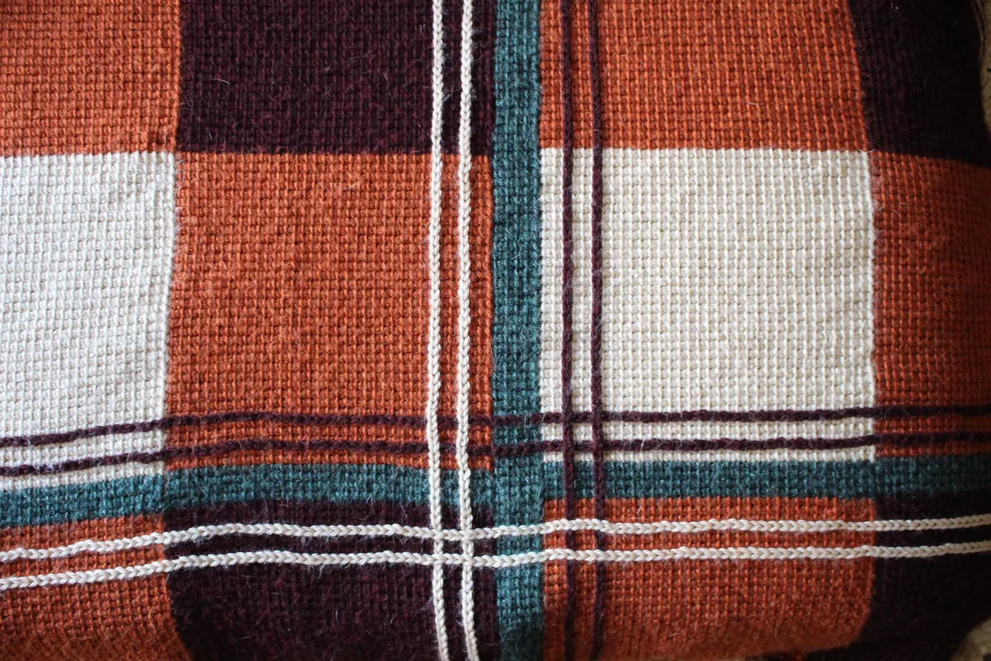 Cozy Fall Flannel No-Sew Tunisian Crochet Blanket