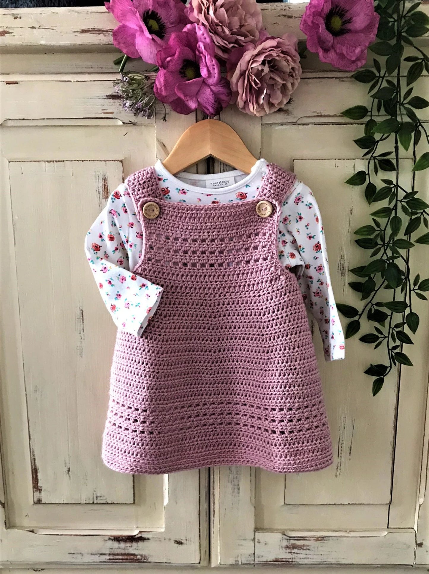 Baby Dress / Pinafore - Crochet Pattern Newborn to 36 months