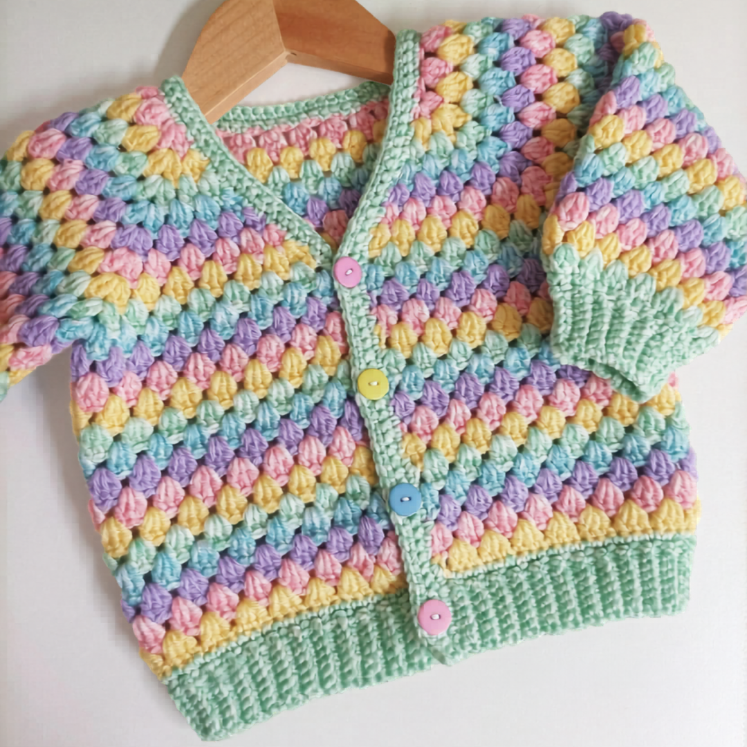 Love my Granny Cardigan Crochet Pattern Sizes 0-3 months to 10 years