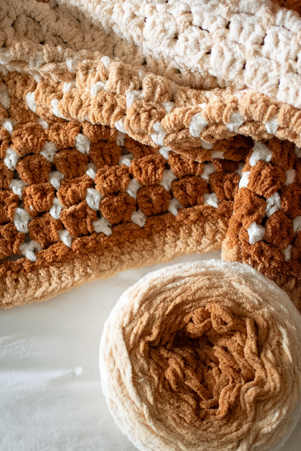Toasted Marshmallow Throw Blanket Crocher Pattern