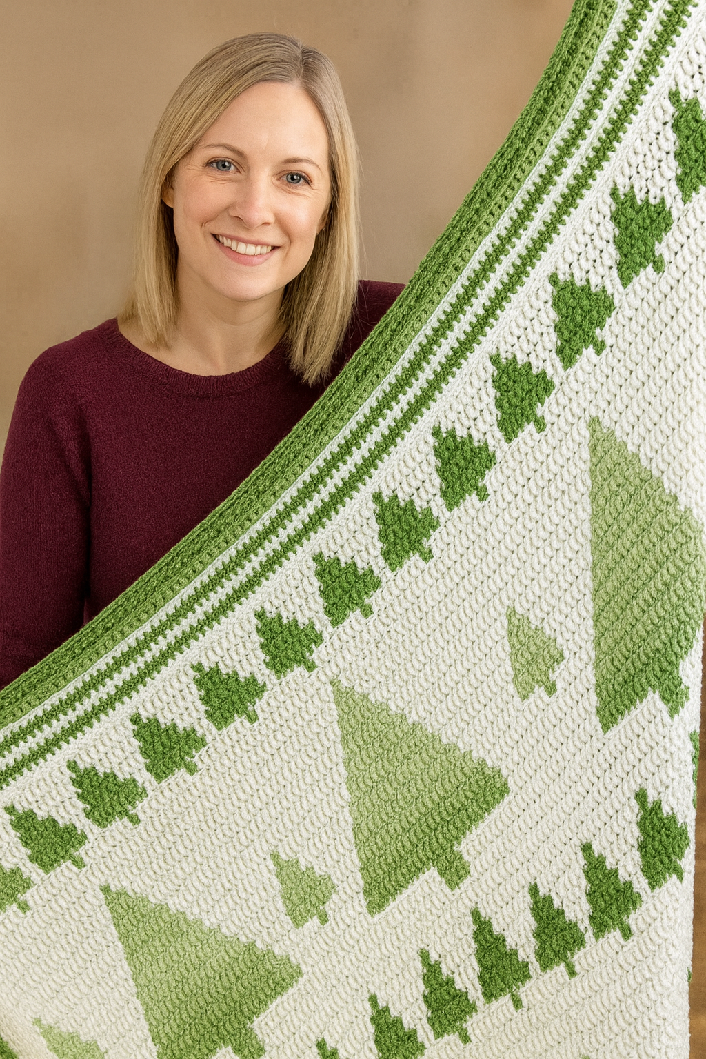 ❄️ Winter Forest Mosaic Blanket Crochet Pattern