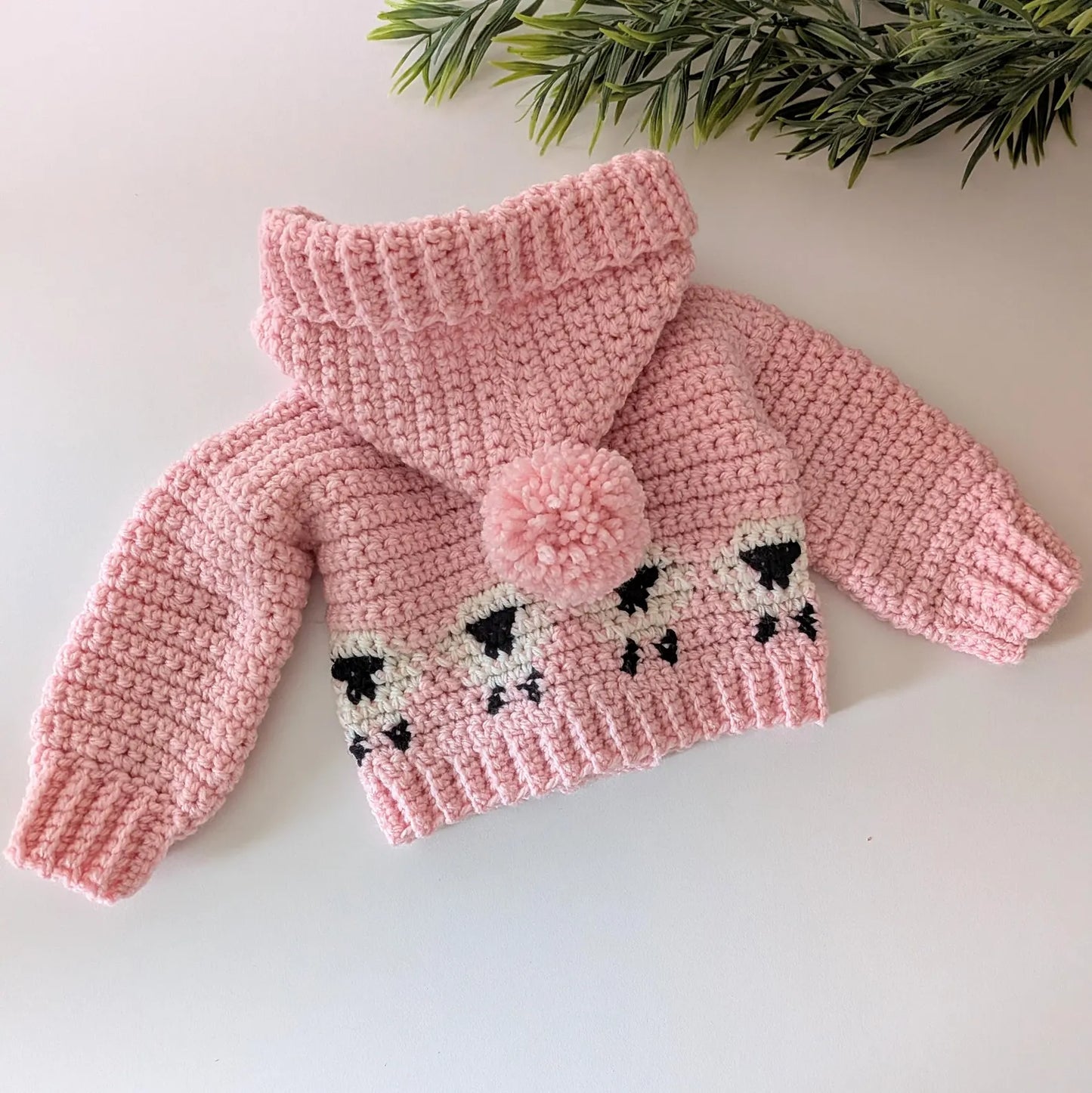 Counting Sheep Jacket Crochet Pattern sizes 0-3 months to 10 Years