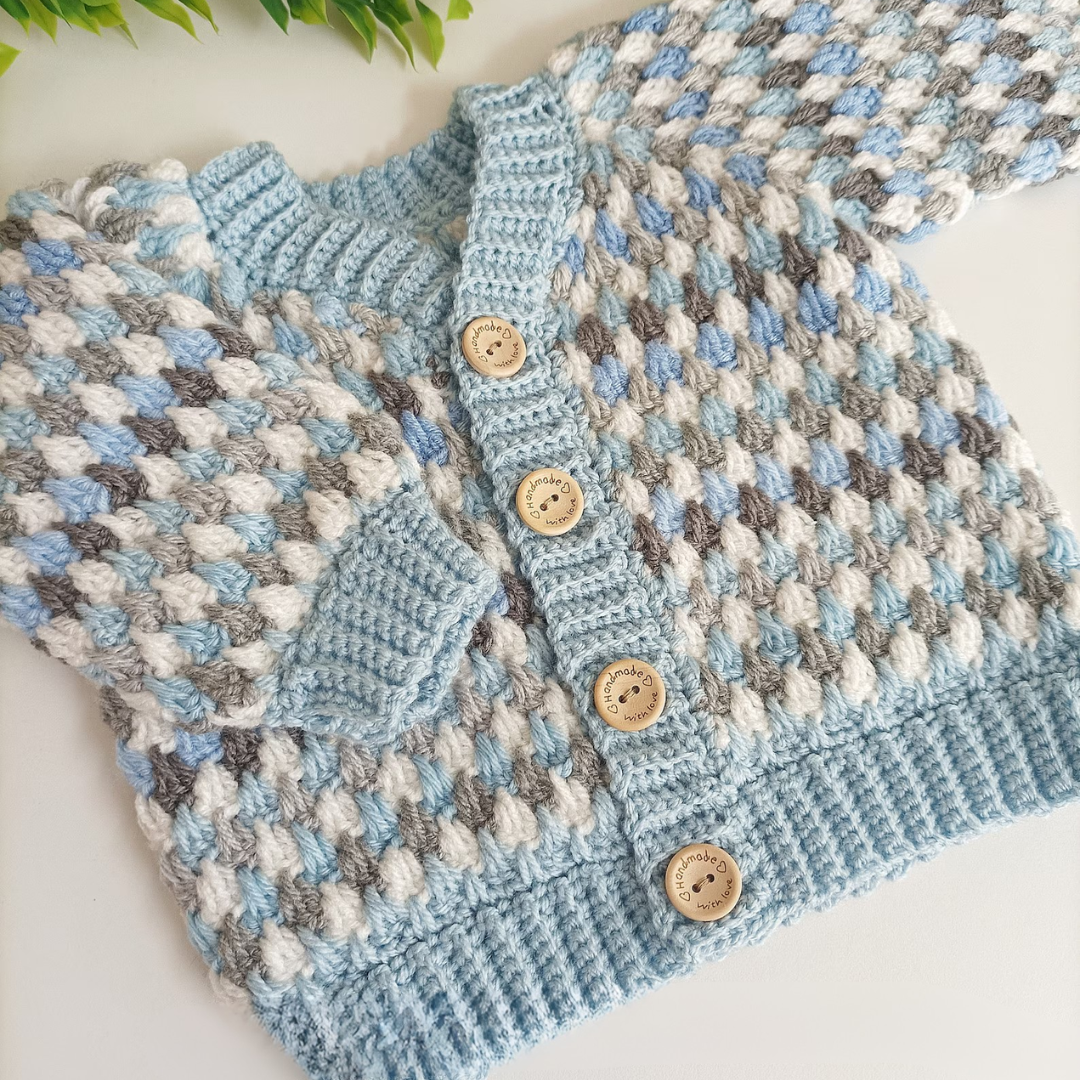 Love my Granny Cardigan Crochet Pattern Sizes 0-3 months to 10 years