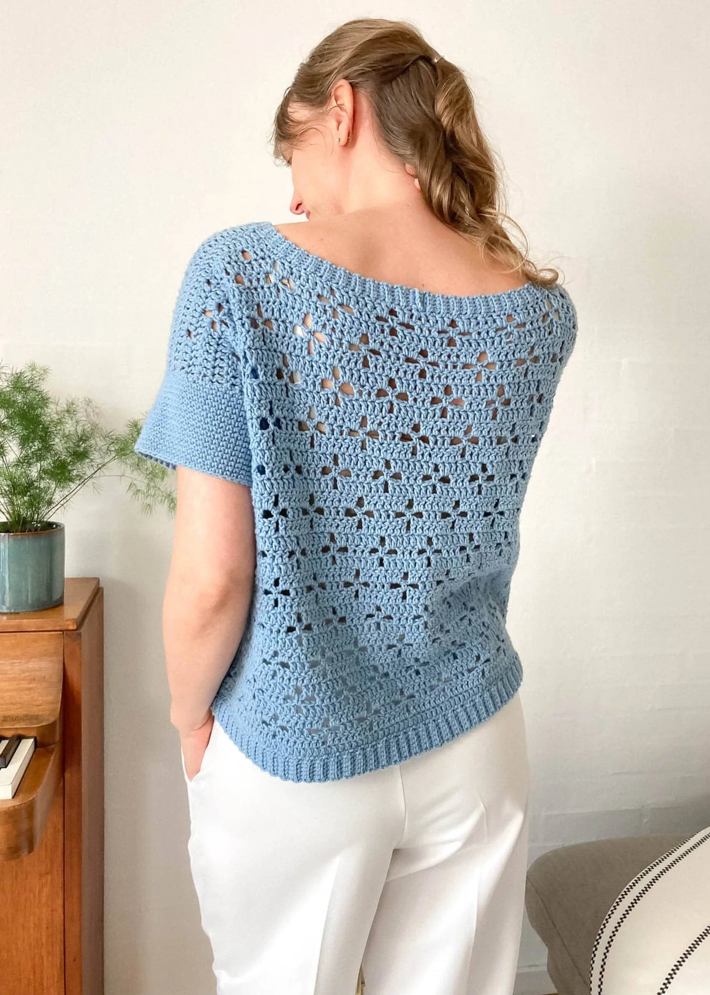 Star Cluster Tee – Lightweight Summer Top Crochet Pattern
