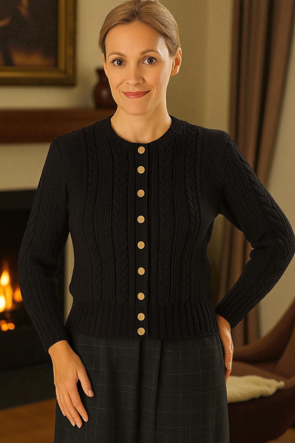 Vintage Women’s Cable Cardigan Knitting Pattern