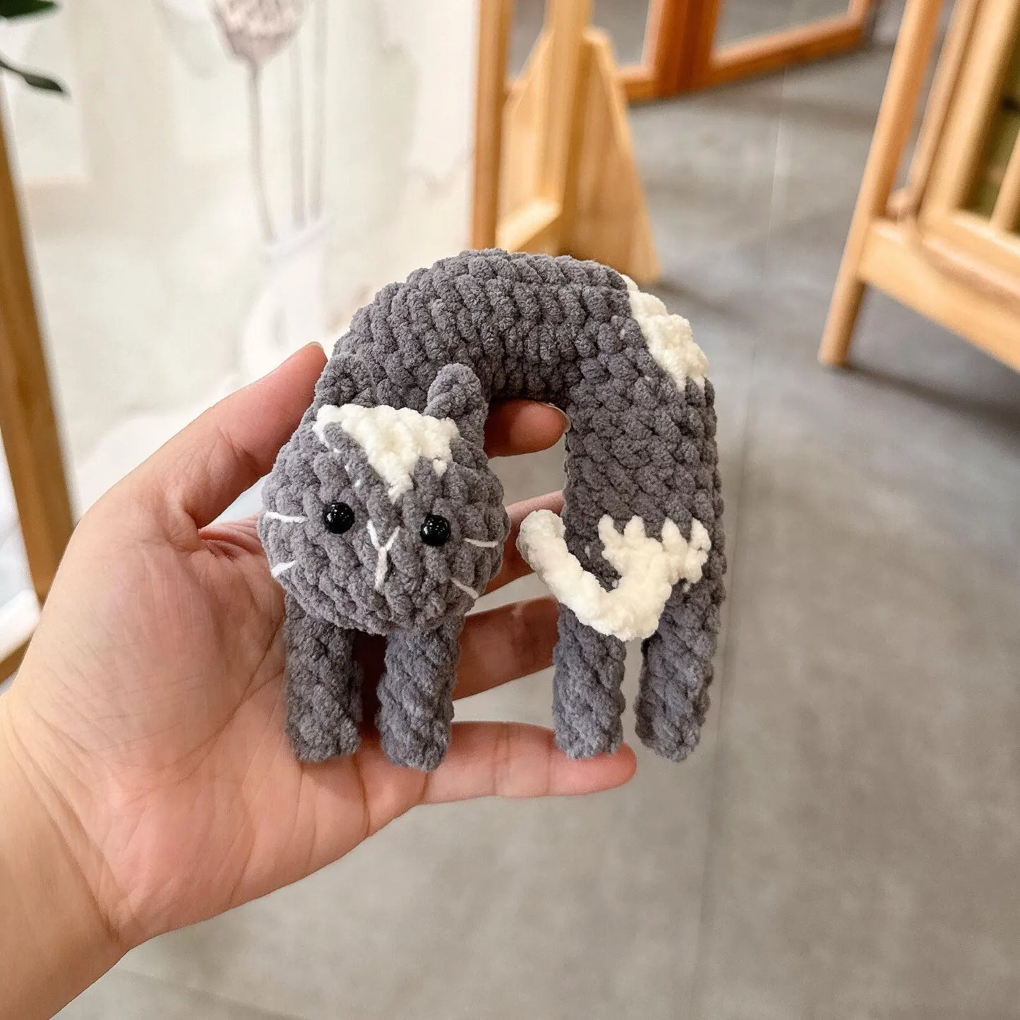 ✨ Noodle Cat – Cuddly No-Sew Doll PDF (5 Languages) Crochet Pattern